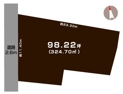 土地 三条市西裏館１丁目 JR弥彦線北三条駅 300万円