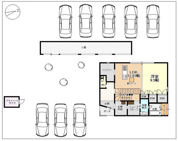 燕市下粟生津 間取り図 