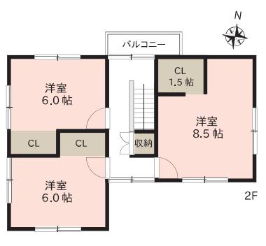 三条市北入蔵2丁目 間取り図 