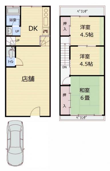 中古戸建 名古屋市名東区西里町1丁目 名古屋市東山線星ヶ丘駅 1390万円