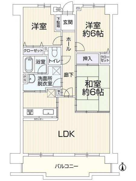 ダイアパレス平安通 間取り図 