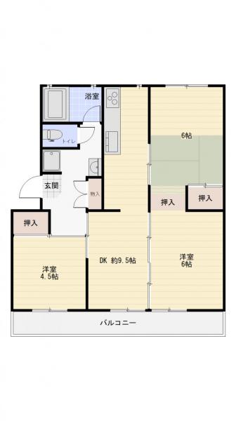 牛巻団地5号棟 間取り図 