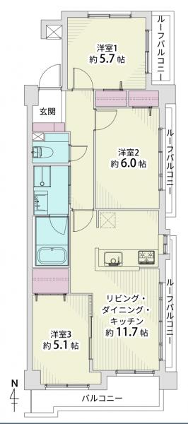 中古マンション 名古屋市瑞穂区市丘町１丁目 名古屋市名城線瑞穂運動場東駅 2,480万円