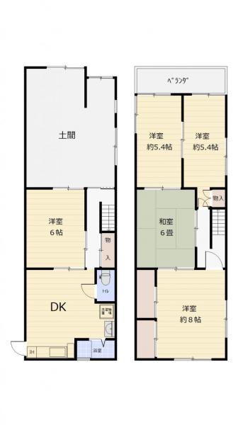 西区則武新町 間取り図 