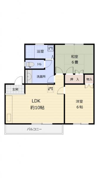 鳴子ハイツ北棟 間取り図 