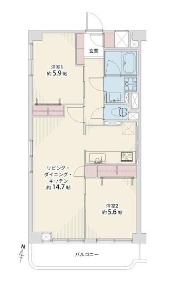 ドミール東山 間取り図 