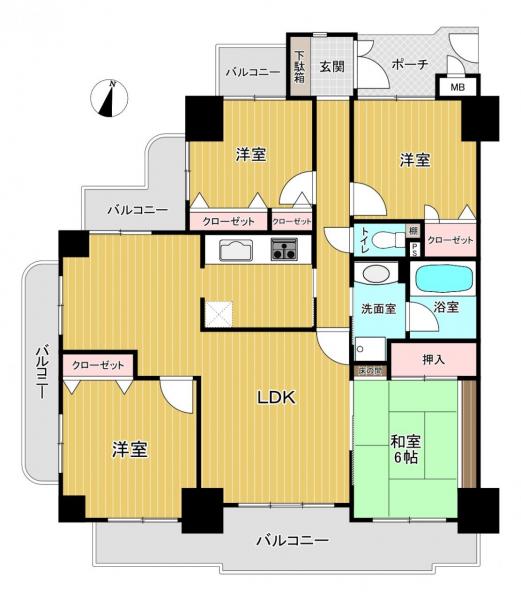 サーパス永興 間取り図 