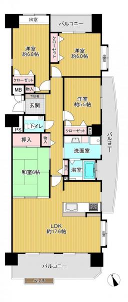 グリーンヒル高砂町 間取り図 
