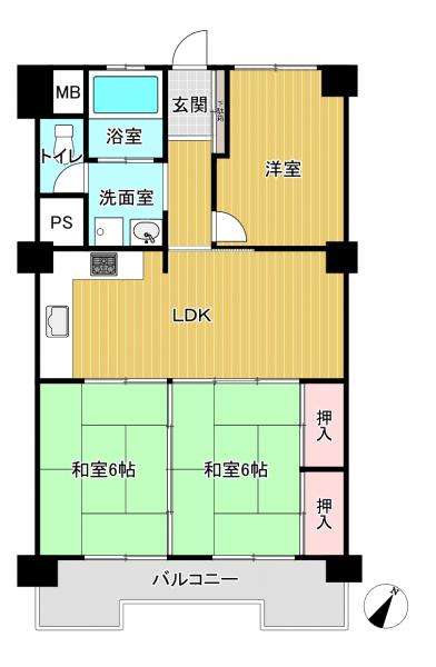 リバーサイド春日 間取り図 