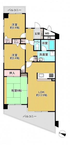 アンピール牧 間取り図 