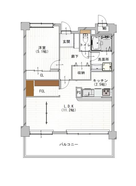 中古マンション 岡山市中区古京町1丁目 岡山電軌東山本線中納言駅 1930万円