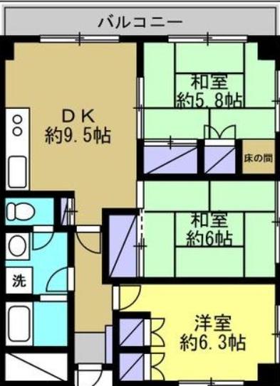 中古マンション 岡山市中区門田屋敷1丁目 山陽本線岡山駅 830万円