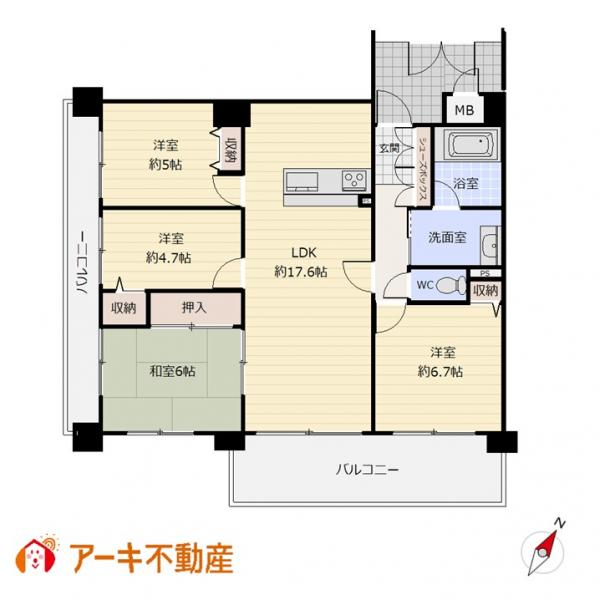 中古マンション 岡山市中区浜3丁目 山陽本線西川原駅 2280万円
