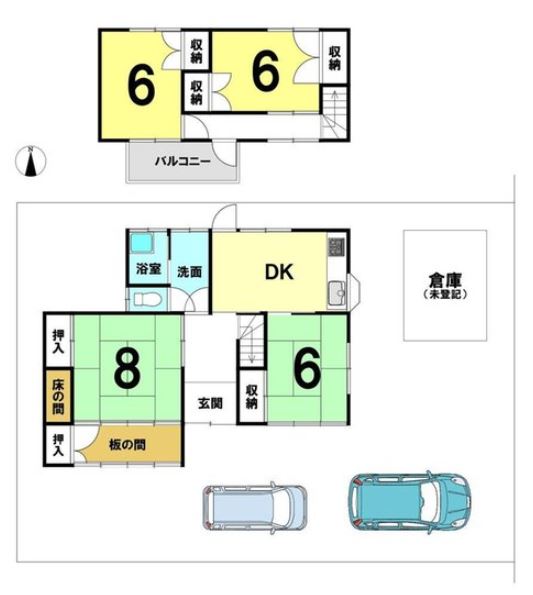 岡山市中区乙多見 間取り図 
