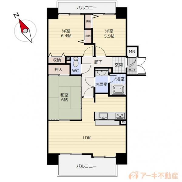 中古マンション 岡山市北区清輝橋2丁目 岡山電軌清輝橋線清輝橋駅 2,190万円