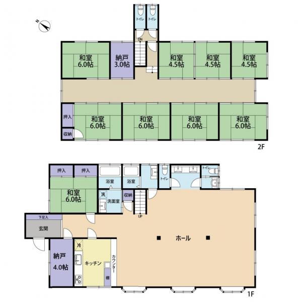 館山市犬石　平砂浦海岸まで歩いて6分、海近くのサーフィン拠点として 間取り図 