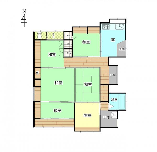 EB0036　えびの市西長江浦　中古戸建 間取り図 