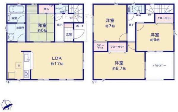 新築戸建 秋田市御野場6丁目 JR羽越本線羽後牛島駅 2590万円