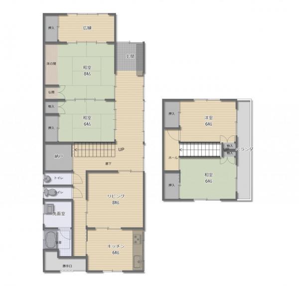 中古戸建 秋田市土崎港北1丁目 JR奥羽本線土崎駅 1350万円
