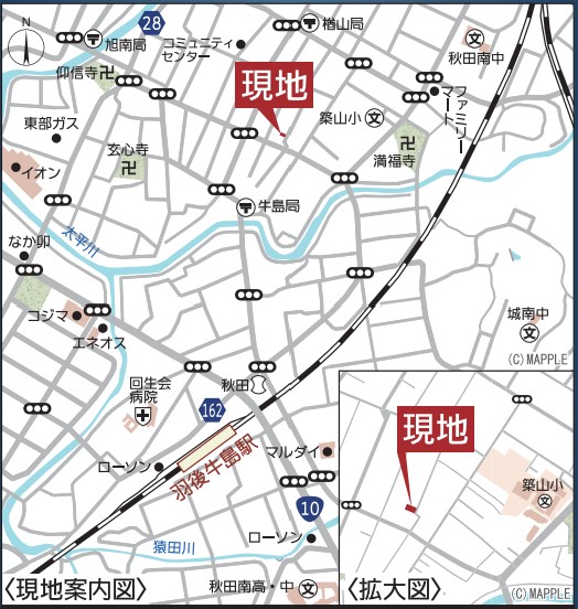 新築戸建 秋田市楢山本町6-24 JR羽越本線羽後牛島駅 2,350万円
