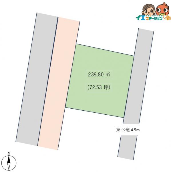 土地 秋田市将軍野桂町 JR奥羽本線土崎駅 990万円