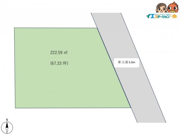 土地 秋田市仁井田潟中町 JR羽越本線羽後牛島駅 400万円
