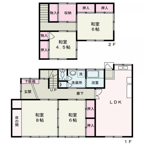 中古戸建 秋田市将軍野東１丁目5-6 JR奥羽本線土崎駅 350万円