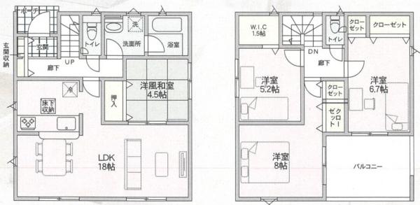 新築戸建 秋田市土崎港北３丁目7-42 JR奥羽本線土崎駅 2,440万円
