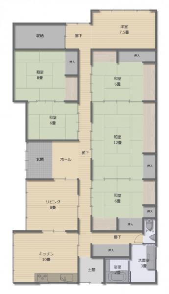 中古戸建 山本郡三種町豊岡金田字保龍 JR奥羽本線北金岡駅 110万円