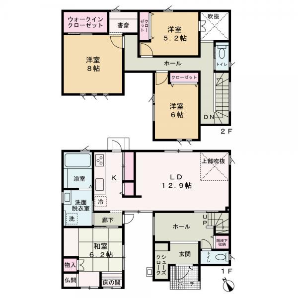 中古戸建 秋田市御所野堤台２丁目 JR奥羽本線四ッ小屋駅 2,800万円