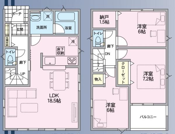 新築戸建 秋田市御野場５丁目5-5 JR奥羽本線四ッ小屋駅 2,090万円