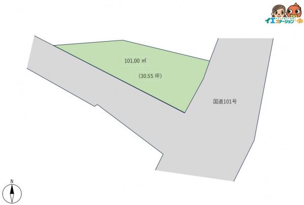 土地 山本郡八峰町峰浜高野々字真山 JR五能線沢目駅 80万円