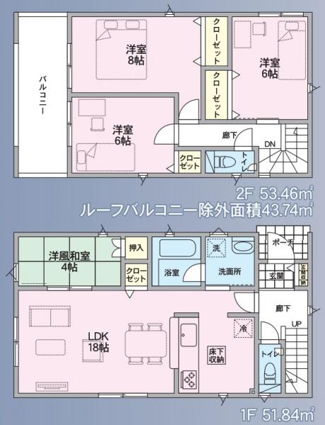 新築戸建 秋田市飯島美砂町10-24 JR奥羽本線上飯島駅 2,390万円