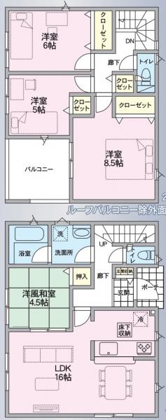 新築戸建 秋田市飯島美砂町10-24 JR奥羽本線上飯島駅 2,290万円