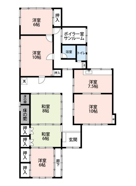 中古戸建 能代市盤若町 JR五能線能代駅 728万円