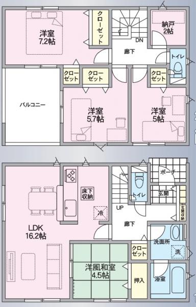 新築戸建 秋田市外旭川八柳３丁目2-13 JR奥羽本線泉外旭川駅 2,390万円