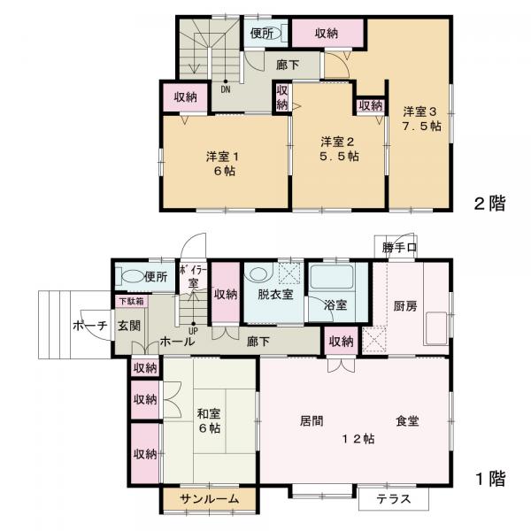 中古戸建 秋田市楢山本町 JR羽越本線羽後牛島駅 1,880万円