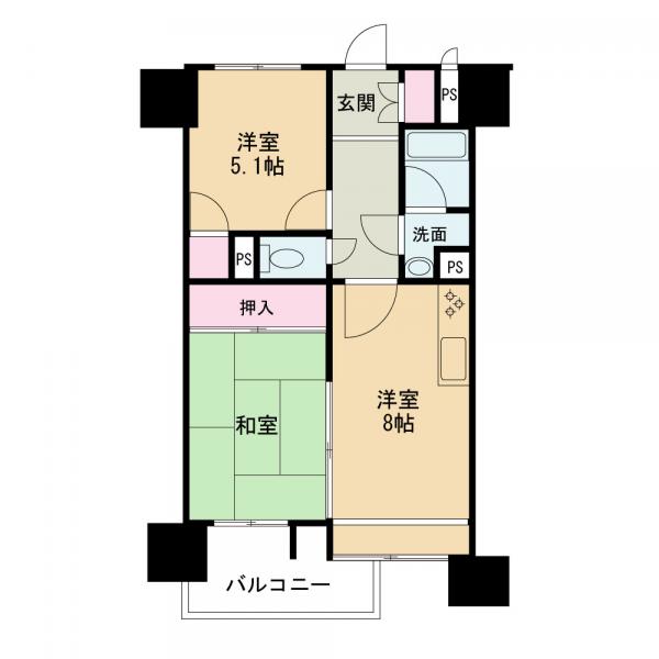 中古マンション 秋田市中通５丁目 JR奥羽本線秋田駅 780万円