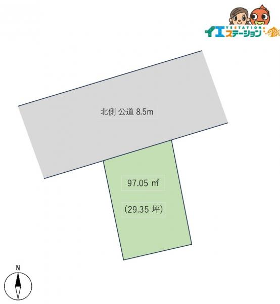 土地 能代市字機織轌ノ目 JR奥羽本線東能代駅 90万円