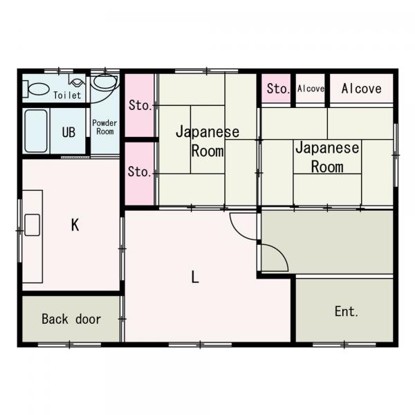 2063能代市浅内字中山 間取り図 