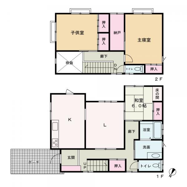 中古戸建 秋田市楢山城南新町 JR羽越本線羽後牛島駅 1,480万円