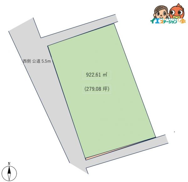 土地 山本郡三種町外岡字中嶋 JR奥羽本線北金岡駅 180万円