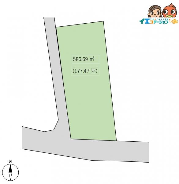土地 能代市扇田字道地 JR奥羽本線東能代駅 130万円