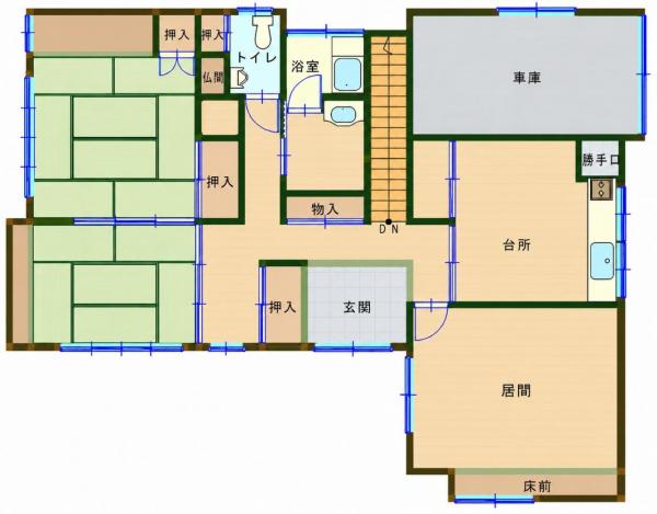 中古戸建 秋田市土崎港北２丁目 JR奥羽本線土崎駅 870万円