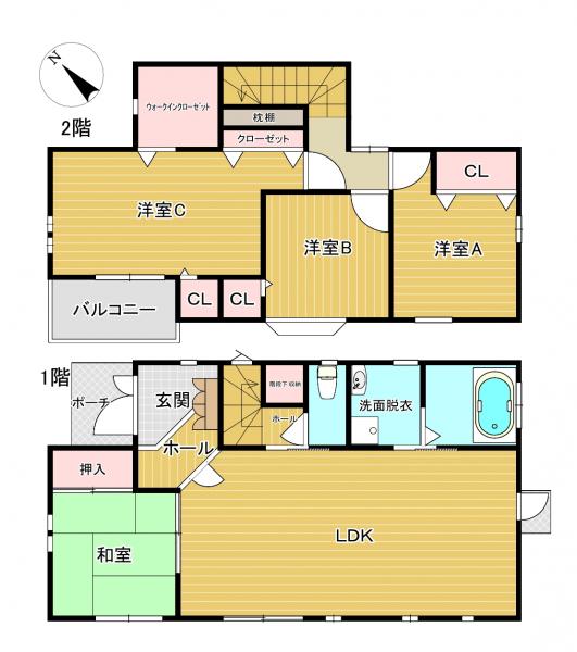 富士宮市小泉中古住宅 間取り図 