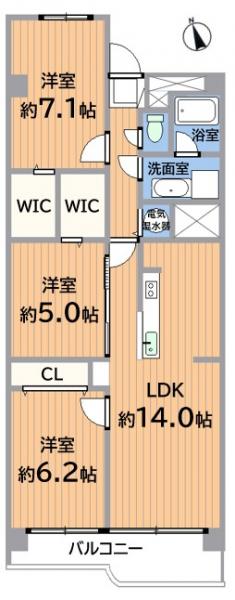 中古マンション 名古屋市東区砂田橋2丁目 名古屋市名城線砂田橋駅 1890万円