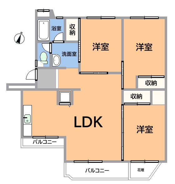 平和が丘住宅４号棟 間取り図 