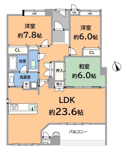 パルシオ本山鹿子町 間取り図 