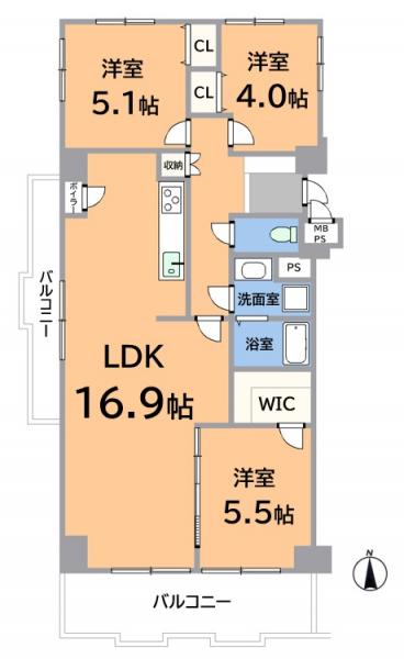 一光ハイツ千代田橋 間取り図 