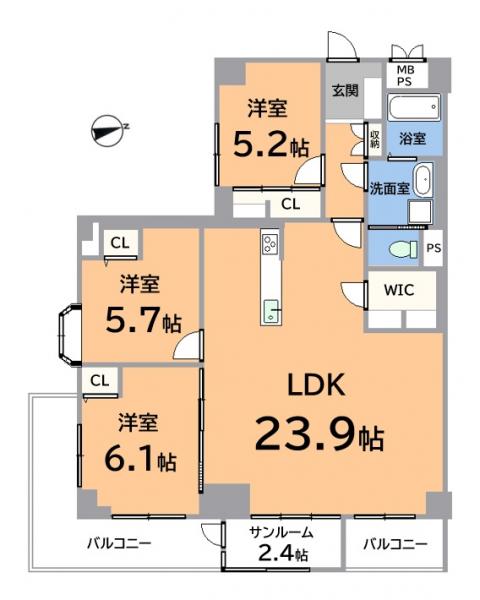 ライオンズマンション虹ケ丘ガーデン壱番館 間取り図 